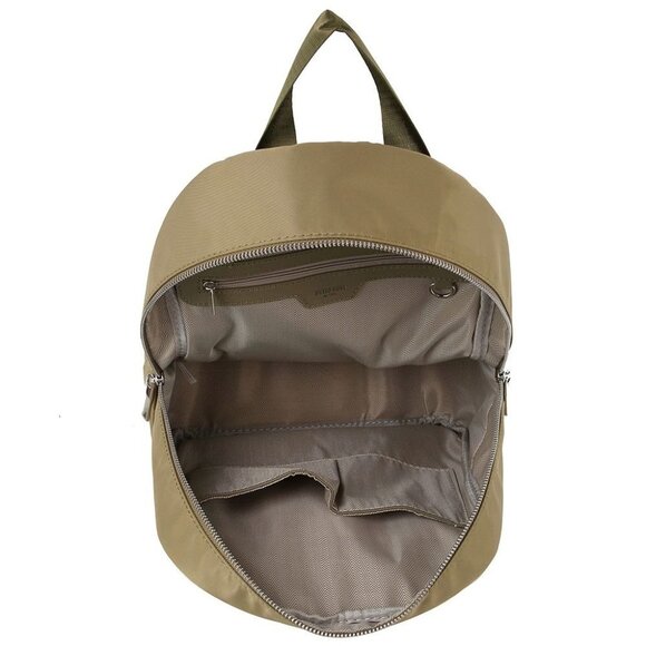 DIONA J FASHION NYLON TEXTURED BUCKLE ZIPPER BACKPACK COLOR TAN